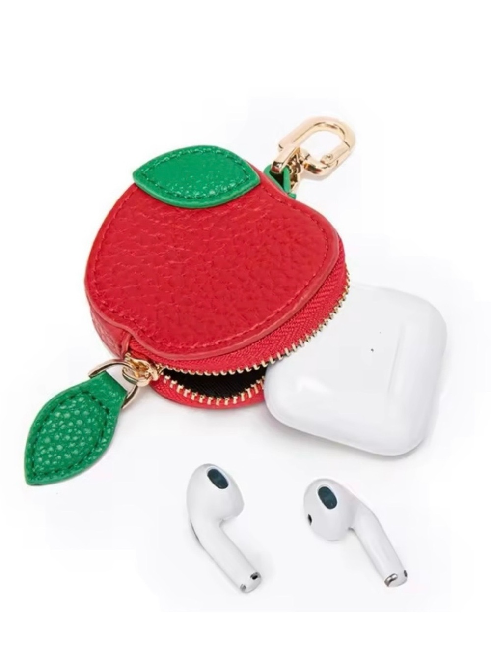 Apple AirPods Case Apple-Shaped Protective Cover Red Green Perfect Gift Idea
